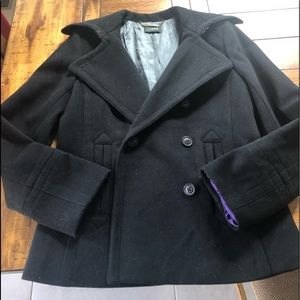 J Crew women’s pea coat, size M.